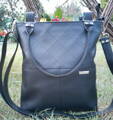 Große, schwarze handmade Handtasche   